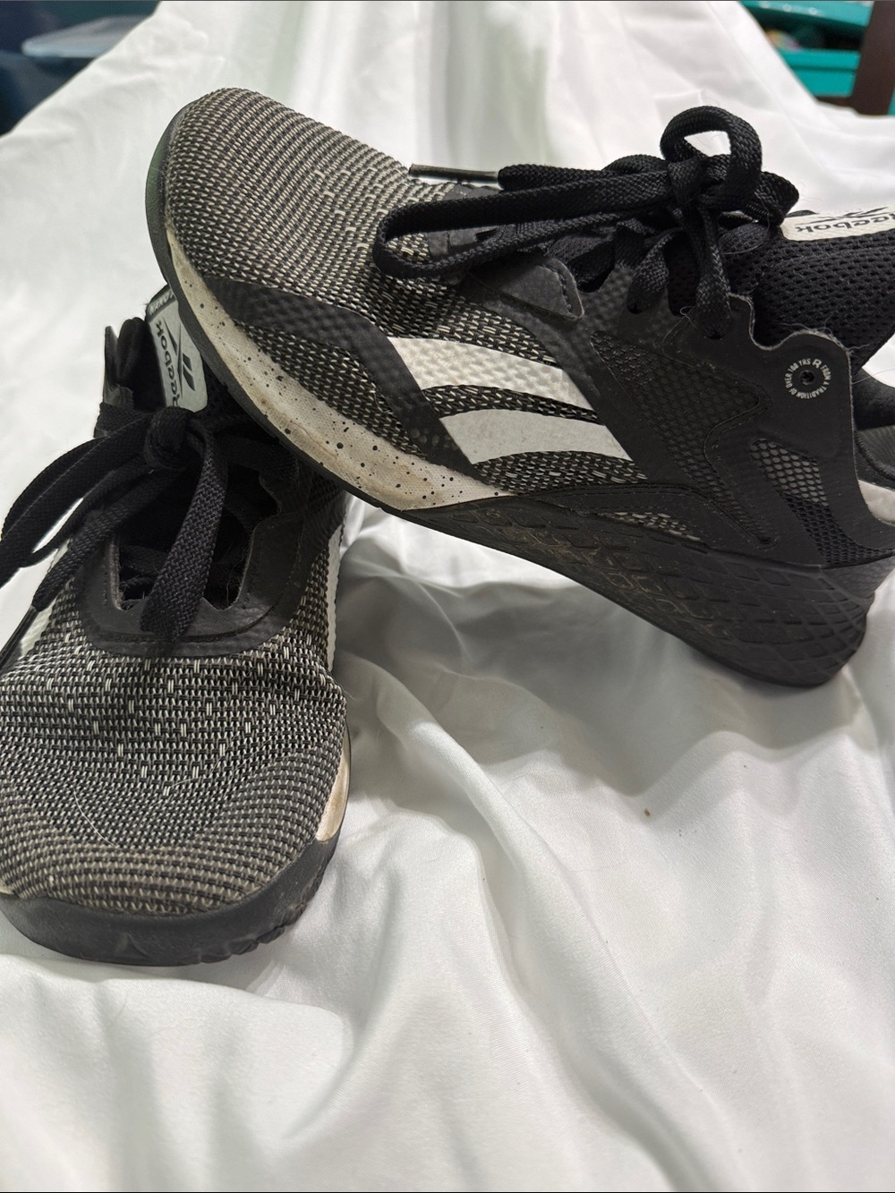 Black and Gray Lace-Up Athletic Sneakers